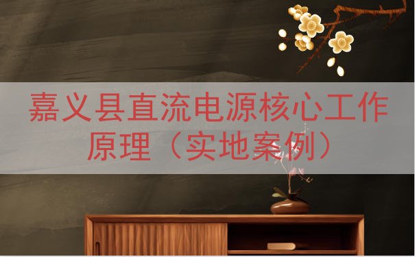 嘉义县直流电源核心工作原理（实地案例）